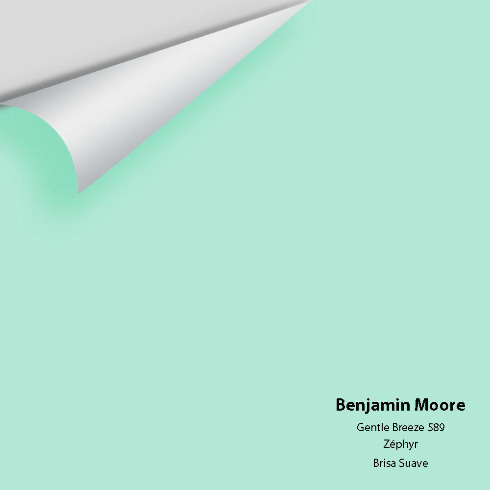 Digital color swatch of Benjamin Moore&#39;s Gentle Breeze 589 Peel &amp; Stick Sample available at Anderson Paint in Michigan.