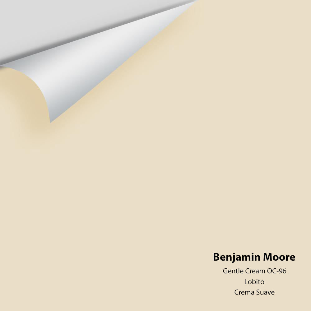 Digital color swatch of Benjamin Moore&#39;s Gentle Cream OC-96 Peel &amp; Stick Sample available at Anderson Paint in Michigan.