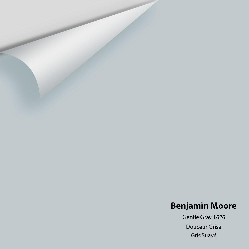 Digital color swatch of Benjamin Moore&#39;s Gentle Gray 1626 Peel &amp; Stick Sample available at Anderson Paint in Michigan.