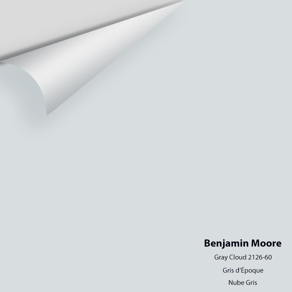 Digital color swatch of Benjamin Moore's Gray Cloud 2126-60 Peel &amp; Stick Sample available at Anderson Paint in Michigan.