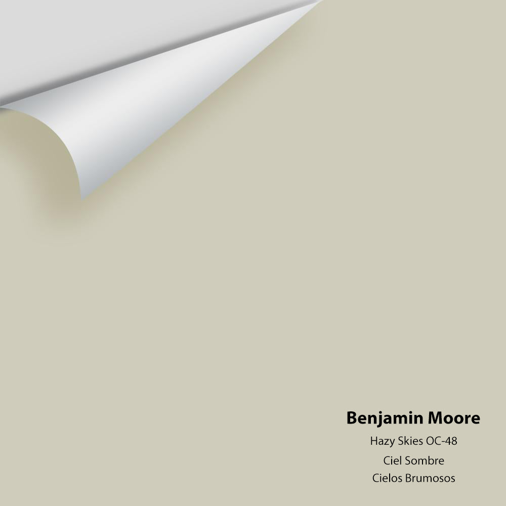 Digital color swatch of Benjamin Moore&#39;s Hazy Skies OC-48 Peel &amp; Stick Sample available at Anderson Paint in Michigan.