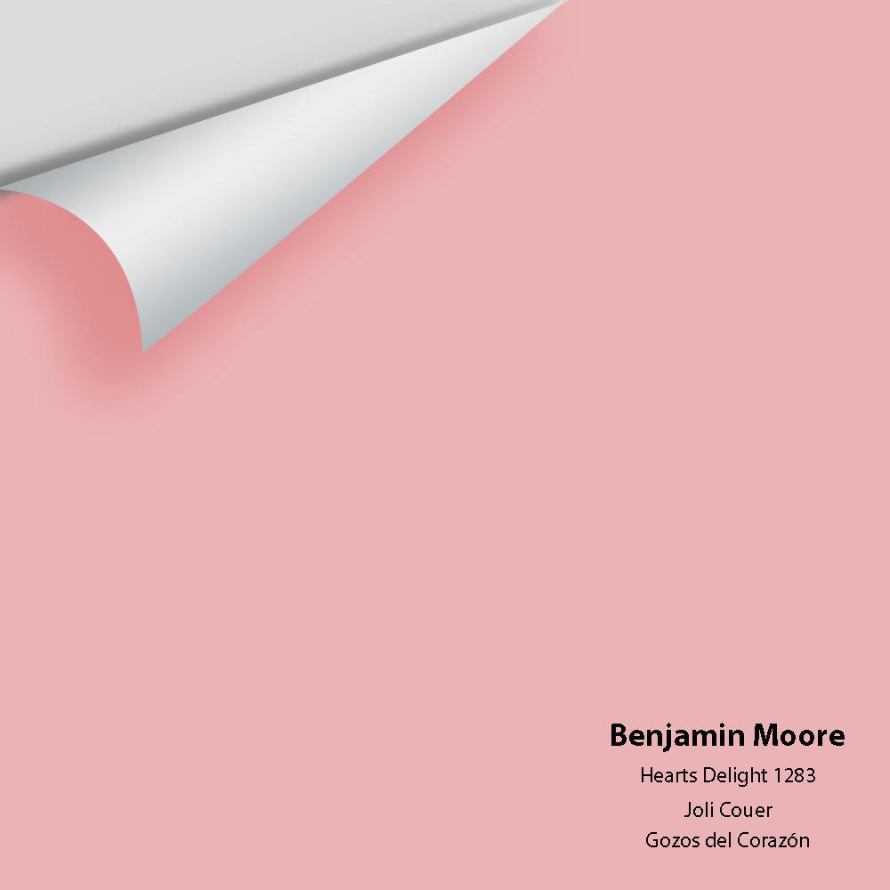 Digital color swatch of Benjamin Moore&#39;s Hearts Delight 1283 Peel &amp; Stick Sample available at Anderson Paint in Michigan.