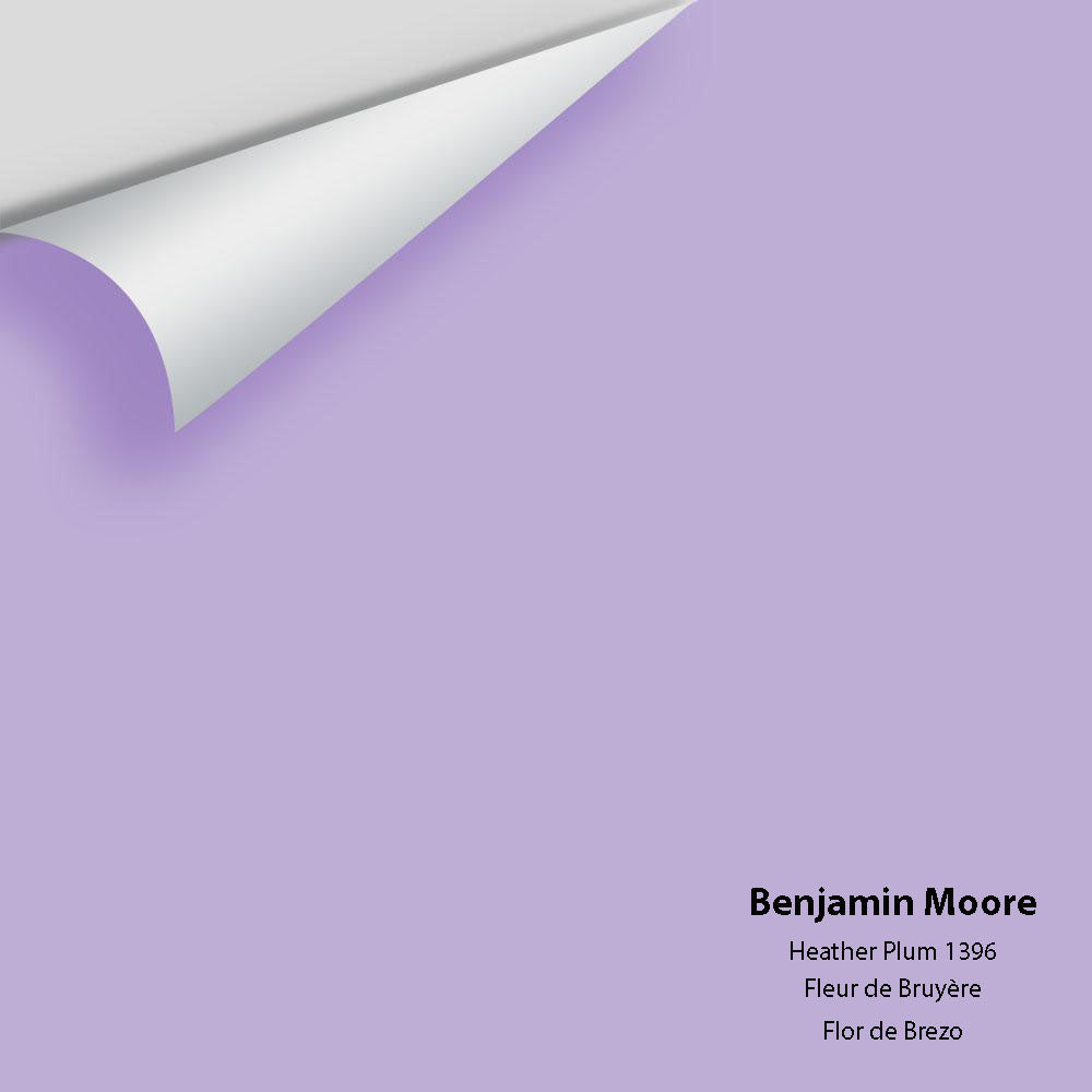 Digital color swatch of Benjamin Moore&#39;s Heather Plum 1396 Peel &amp; Stick Sample available at Anderson Paint in Michigan.
