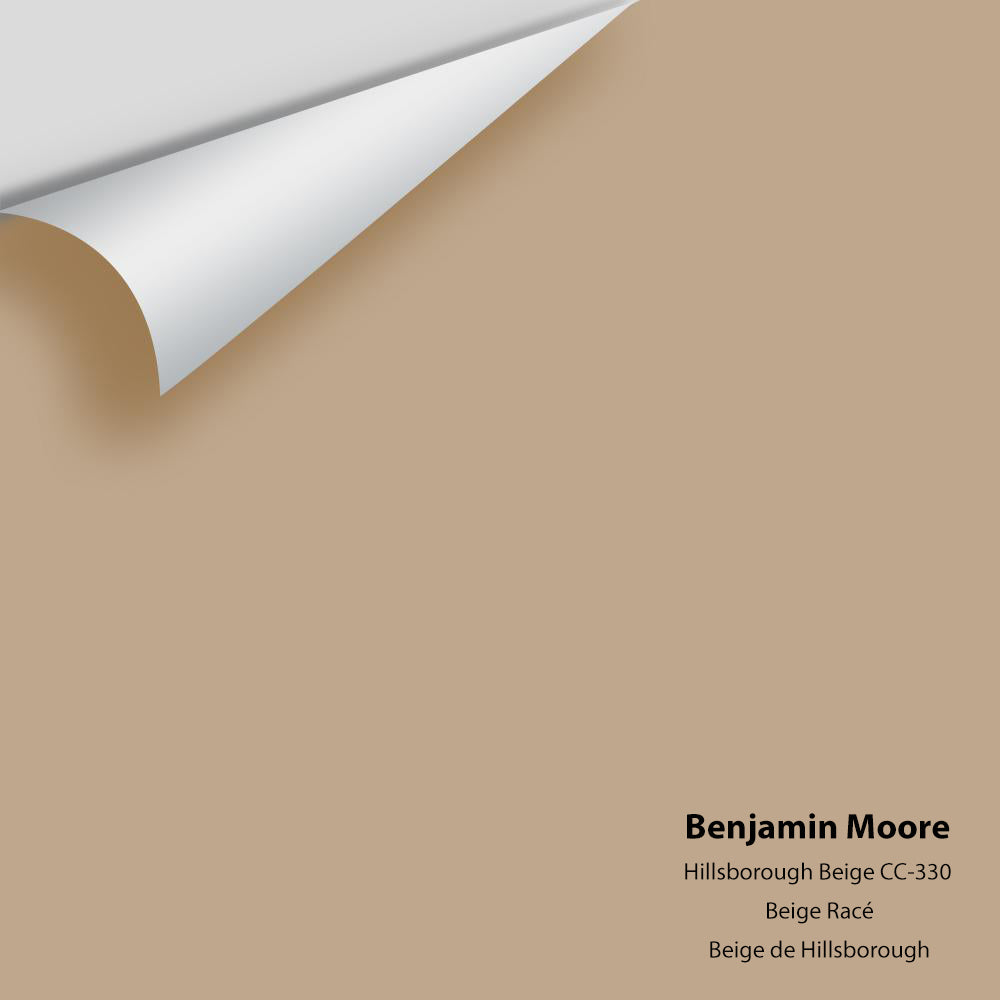 Digital color swatch of Benjamin Moore&#39;s Hillsborough Beige 1033 Peel &amp; Stick Sample available at Anderson Paint in Michigan.