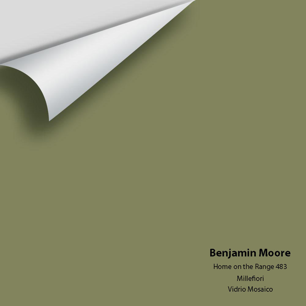 Digital color swatch of Benjamin Moore&#39;s Home on the Range 483 Peel &amp; Stick Sample available at Anderson Paint in Michigan.