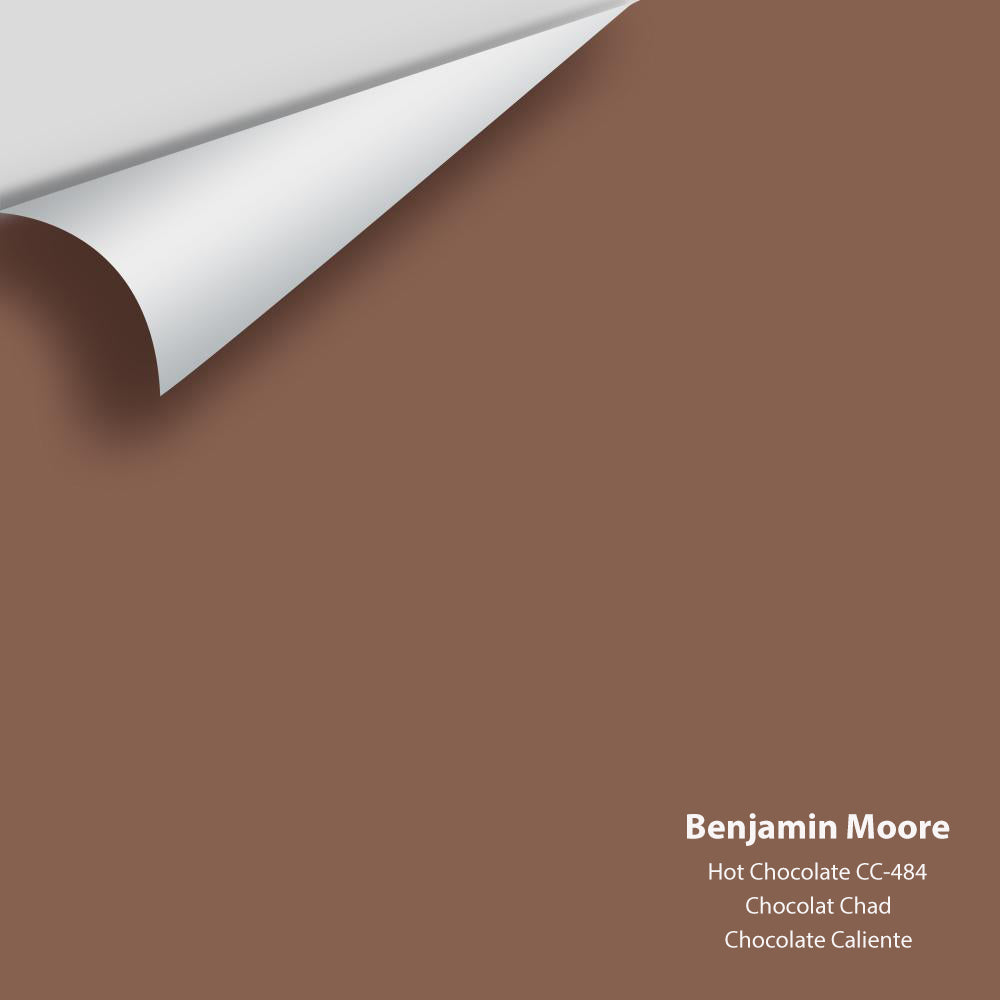 Digital color swatch of Benjamin Moore&#39;s Hot Chocolate CC-484 Peel &amp; Stick Sample available at Anderson Paint in Michigan.