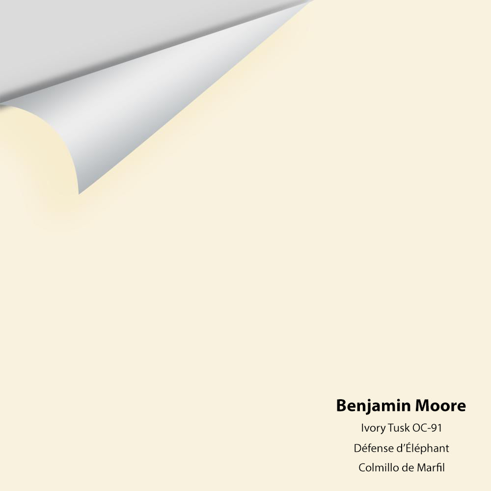 Digital color swatch of Benjamin Moore&#39;s Ivory Tusk OC-91 Peel &amp; Stick Sample available at Anderson Paint in Michigan.