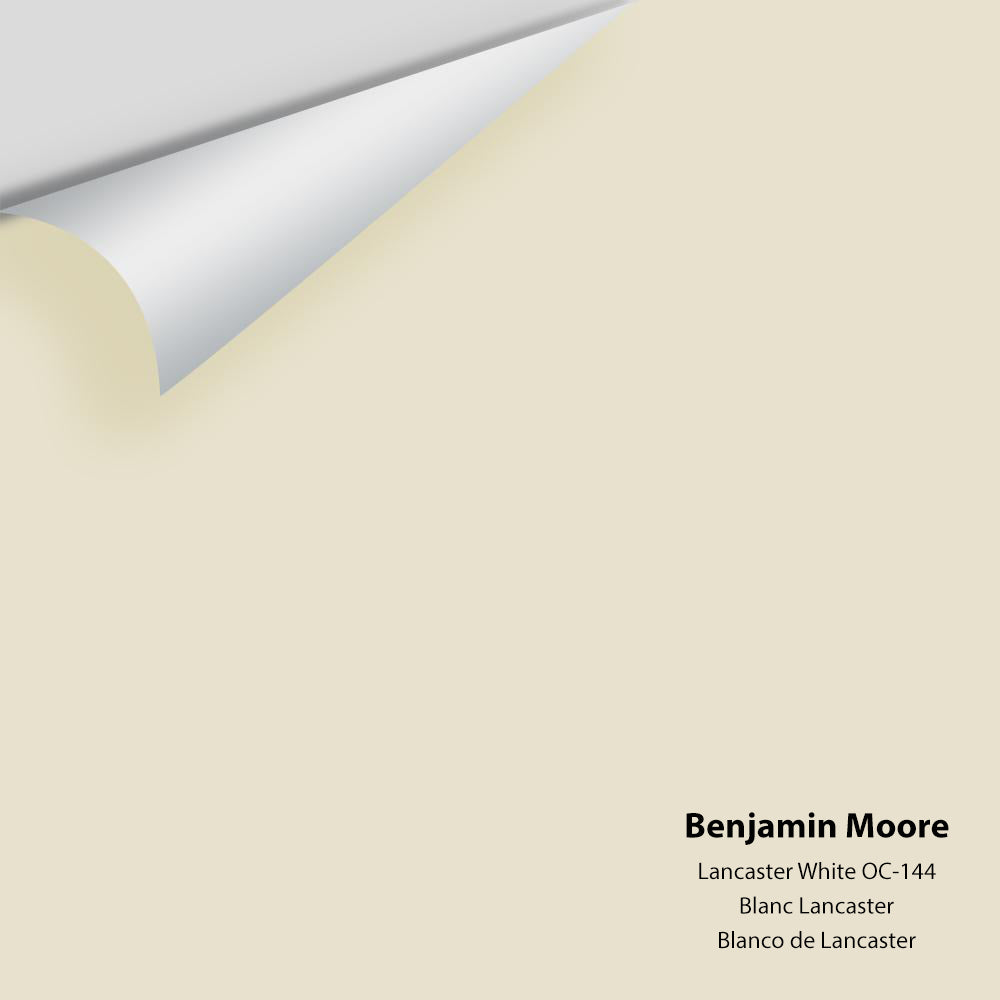 Digital color swatch of Benjamin Moore&#39;s Lancaster White OC-144 Peel &amp; Stick Sample available at Anderson Paint in Michigan.