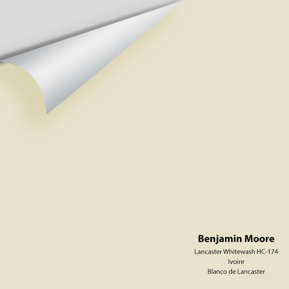 Digital color swatch of Benjamin Moore&#39;s Lancaster Whitewash HC-174 Peel &amp; Stick Sample available at Anderson Paint in Michigan.