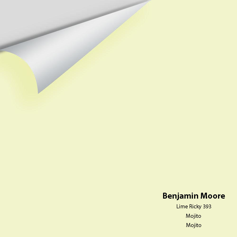 Digital color swatch of Benjamin Moore&#39;s Lime Ricky 393 Peel &amp; Stick Sample available at Anderson Paint in Michigan.