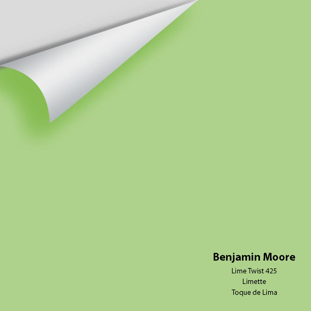 Digital color swatch of Benjamin Moore&#39;s Lime Twist 425 Peel &amp; Stick Sample available at Anderson Paint in Michigan.