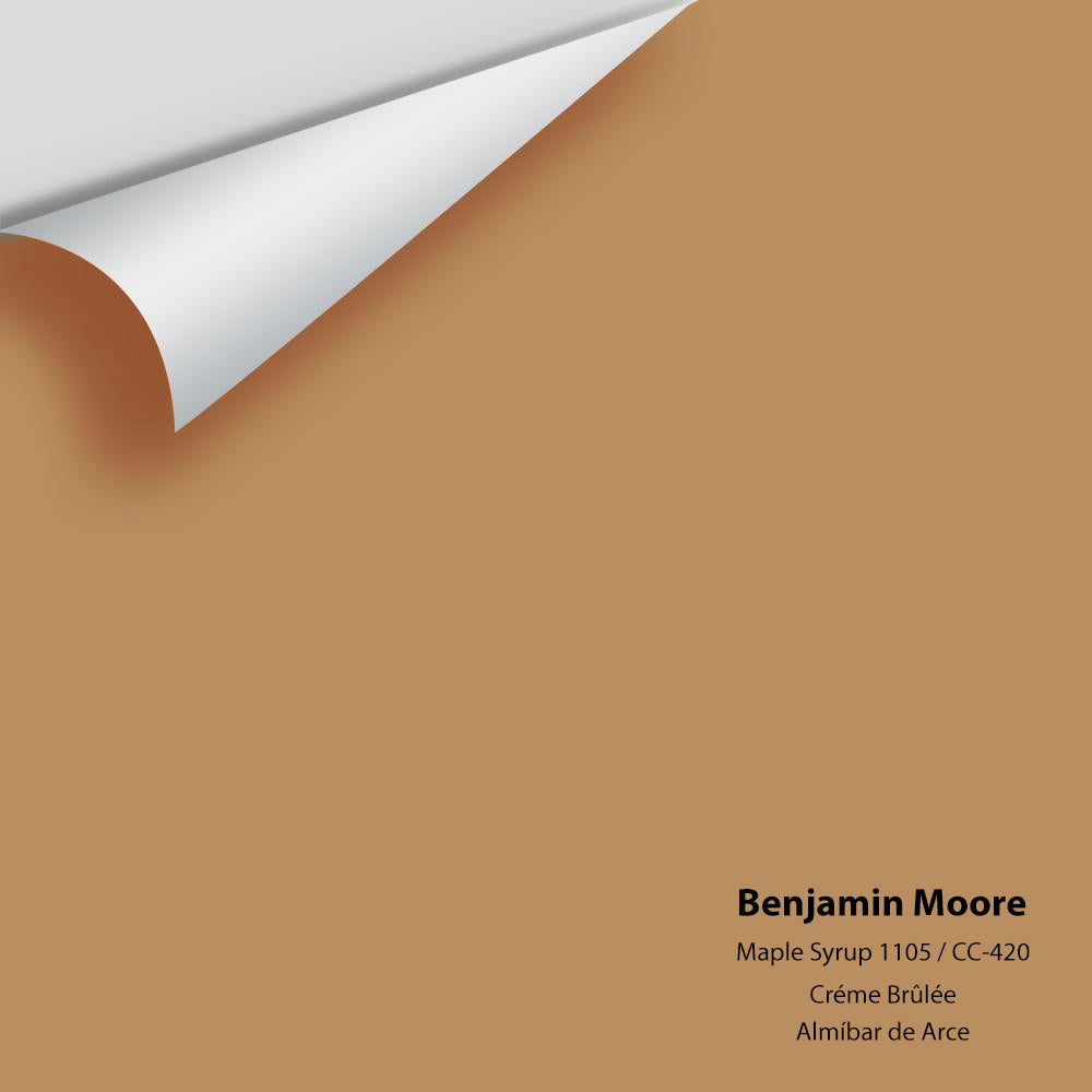 Digital color swatch of Benjamin Moore&#39;s Maple Syrup 1105 Peel &amp; Stick Sample available at Anderson Paint in Michigan.