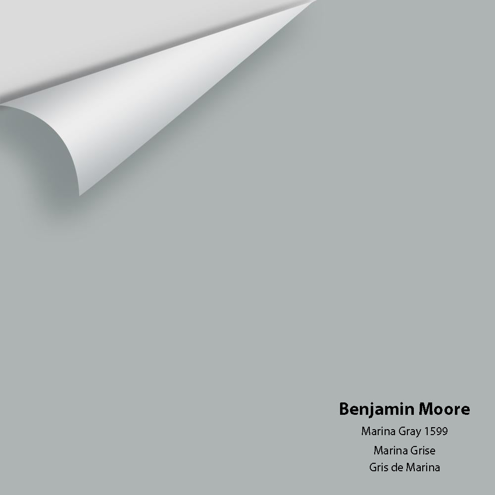 Digital color swatch of Benjamin Moore&#39;s Marina Gray 1599 Peel &amp; Stick Sample available at Anderson Paint in Michigan.