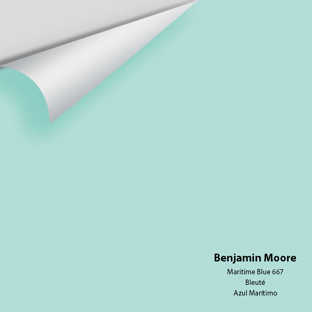 Digital color swatch of Benjamin Moore's Maritime Blue 667 Peel &amp; Stick Sample available at Anderson Paint in Michigan.