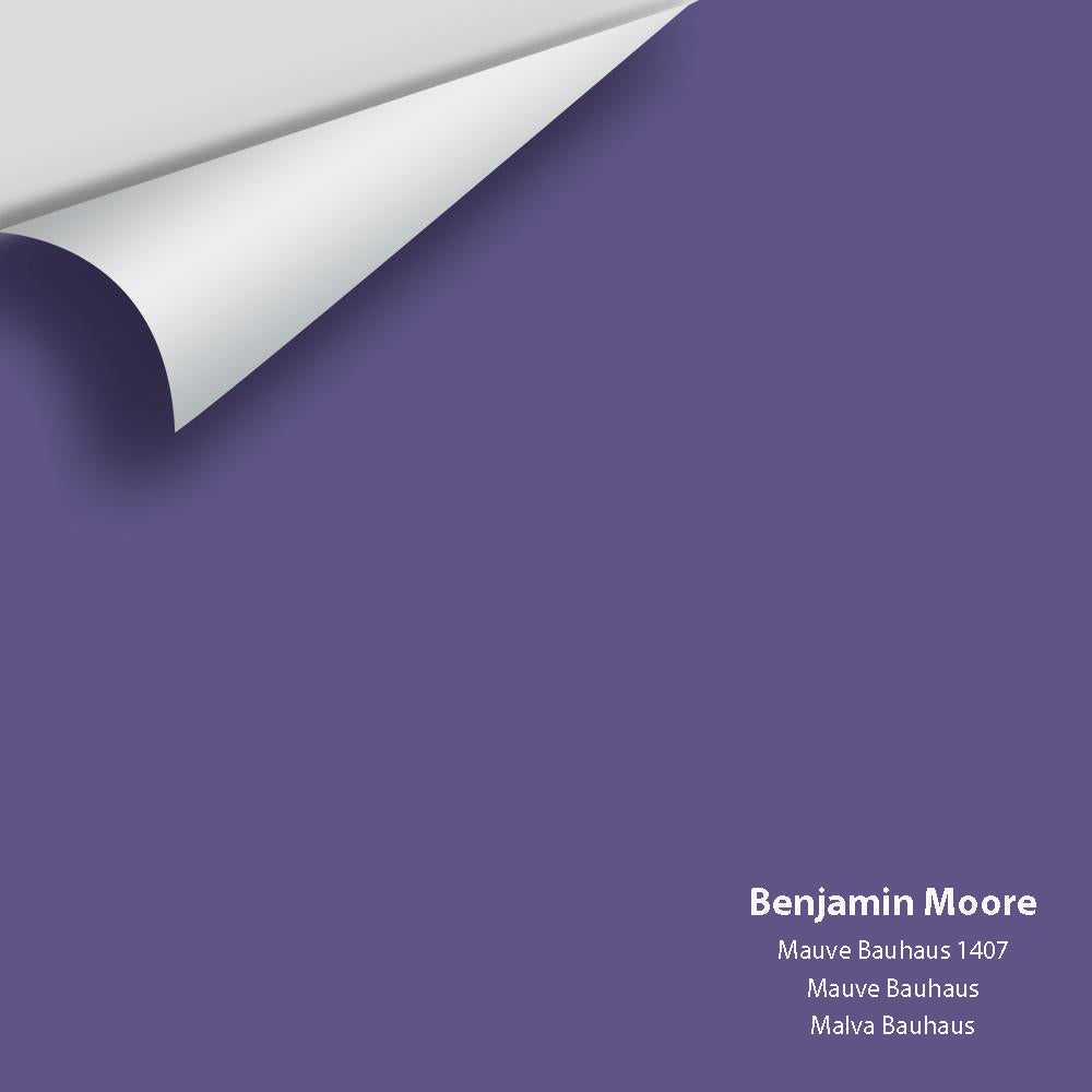 Digital color swatch of Benjamin Moore&#39;s Mauve Bauhaus 1407 Peel &amp; Stick Sample available at Anderson Paint in Michigan.