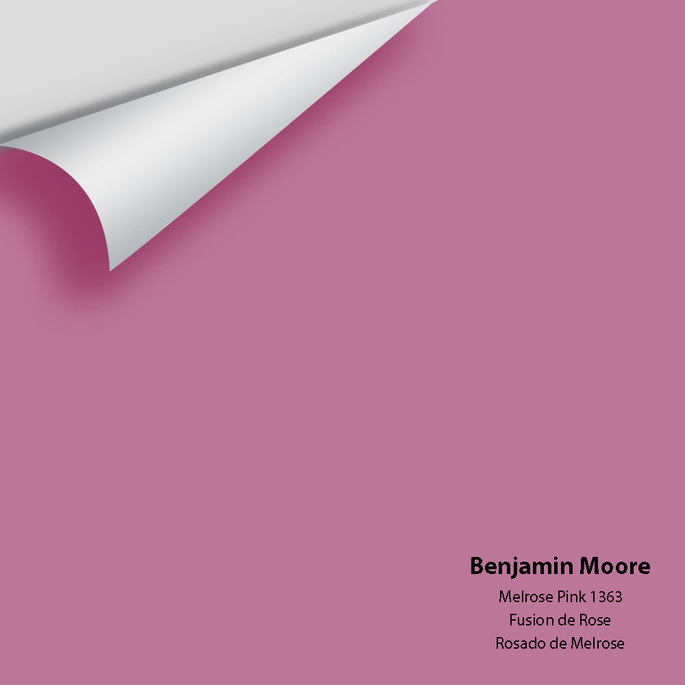 Digital color swatch of Benjamin Moore&#39;s Melrose Pink 1363 Peel &amp; Stick Sample available at Anderson Paint in Michigan.