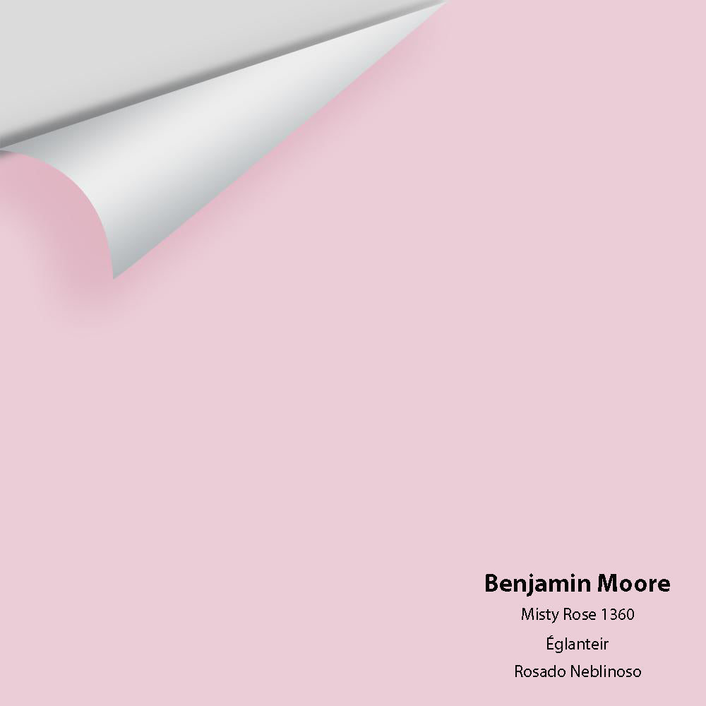 Digital color swatch of Benjamin Moore&#39;s Misty Rose 1360 Peel &amp; Stick Sample available at Anderson Paint in Michigan.
