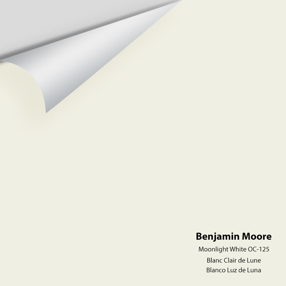 Digital color swatch of Benjamin Moore&#39;s Moonlight White OC-125 Peel &amp; Stick Sample available at Anderson Paint in Michigan.