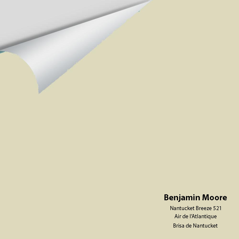 Digital color swatch of Benjamin Moore&#39;s Nantucket Breeze 521 Peel &amp; Stick Sample available at Anderson Paint in Michigan.