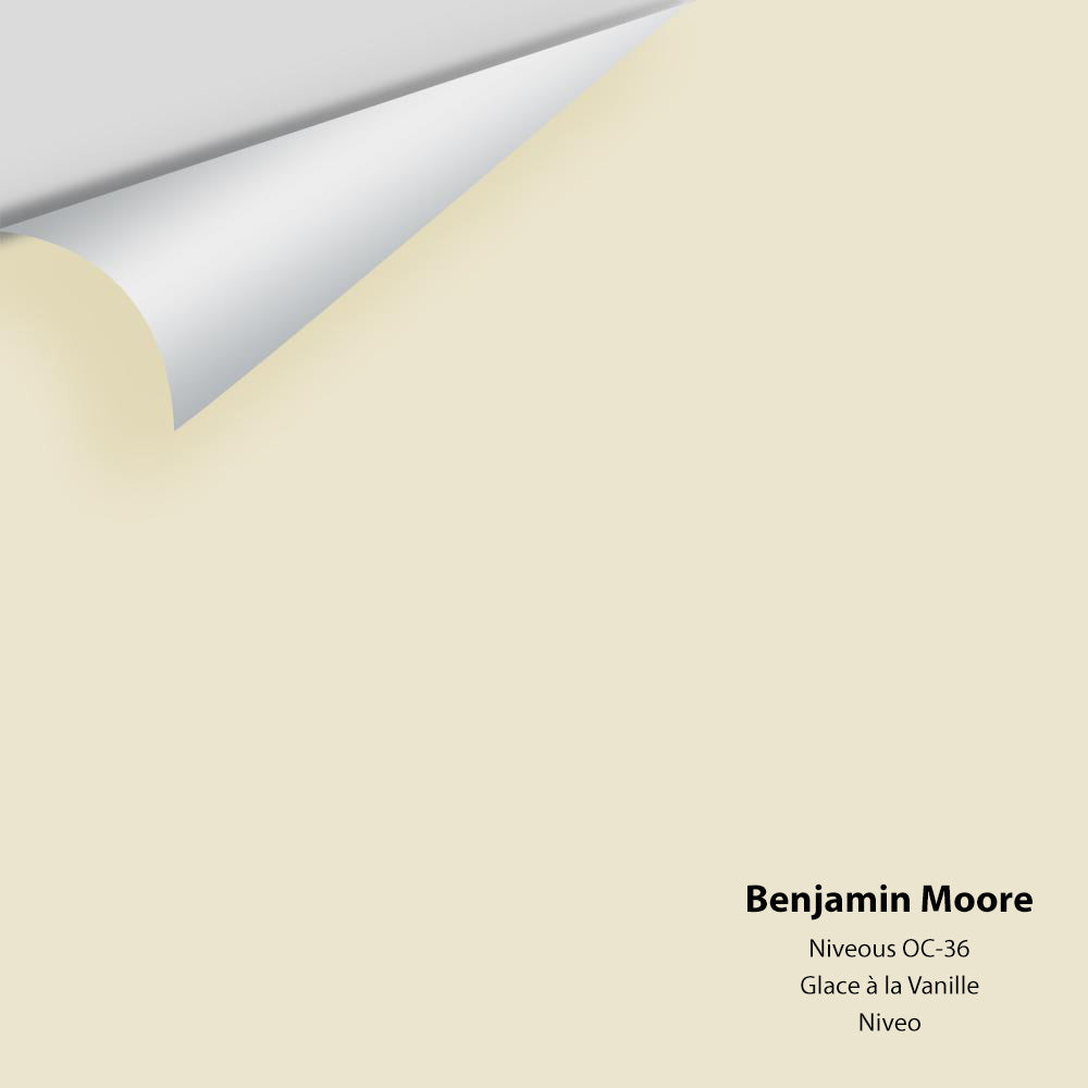 Digital color swatch of Benjamin Moore&#39;s Niveous OC-36 Peel &amp; Stick Sample available at Anderson Paint in Michigan.