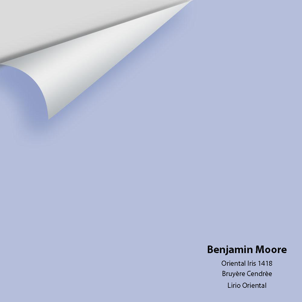 Digital color swatch of Benjamin Moore&#39;s Oriental Iris 1418 Peel &amp; Stick Sample available at Anderson Paint in Michigan.