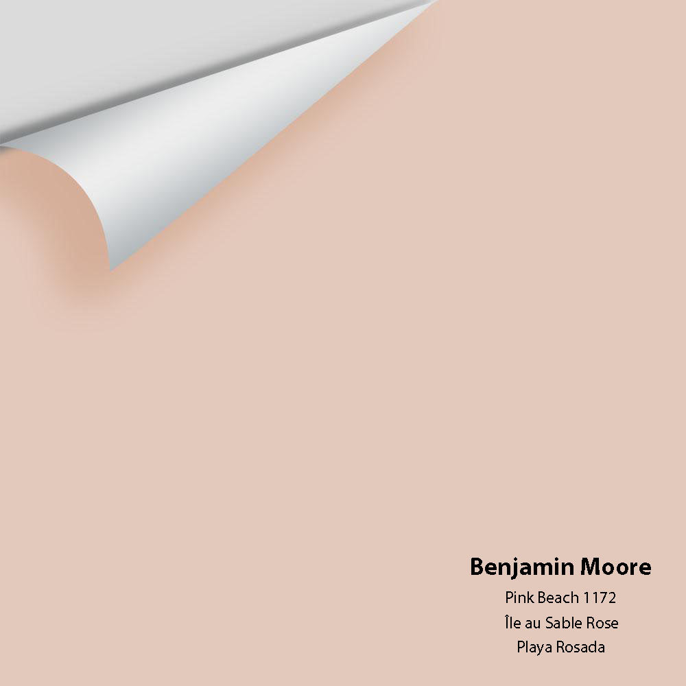 Digital color swatch of Benjamin Moore&#39;s Pink Beach 1172 Peel &amp; Stick Sample available at Anderson Paint in Michigan.