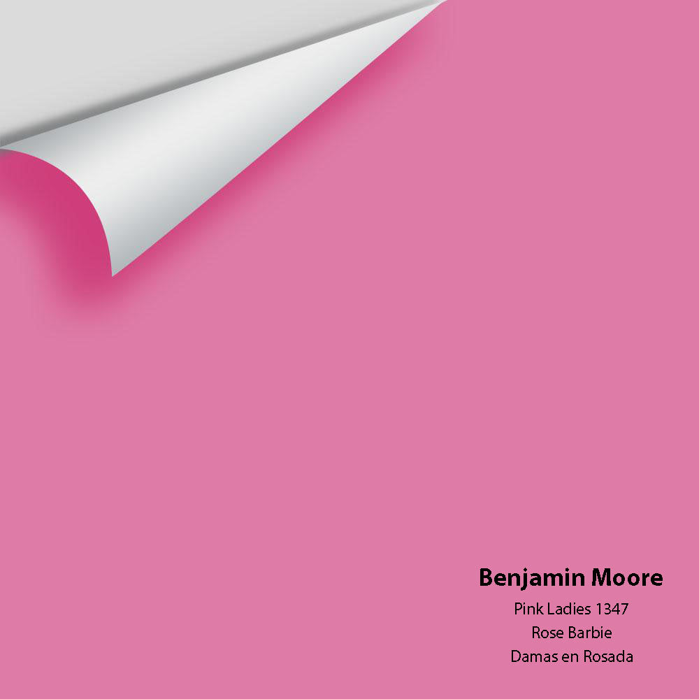 Digital color swatch of Benjamin Moore&#39;s Pink Ladies 1347 Peel &amp; Stick Sample available at Anderson Paint in Michigan.