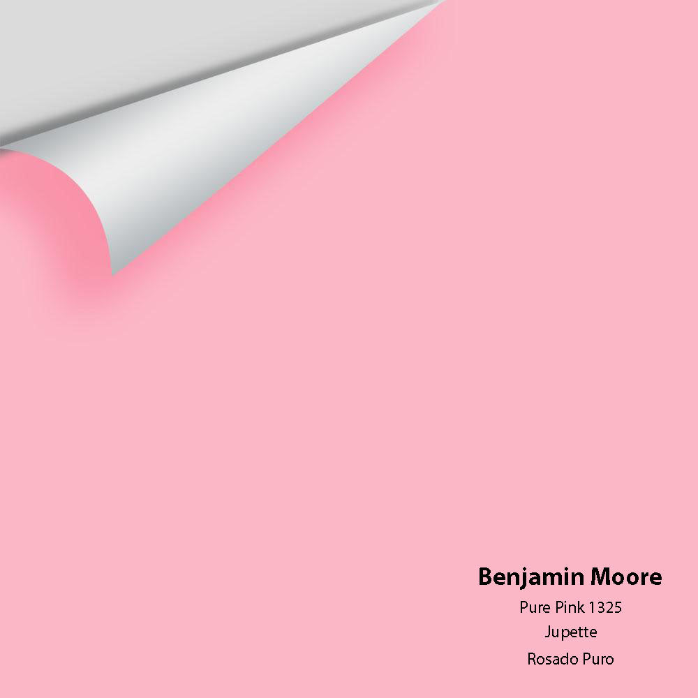 Digital color swatch of Benjamin Moore&#39;s Pure Pink 1325 Peel &amp; Stick Sample available at Anderson Paint in Michigan.