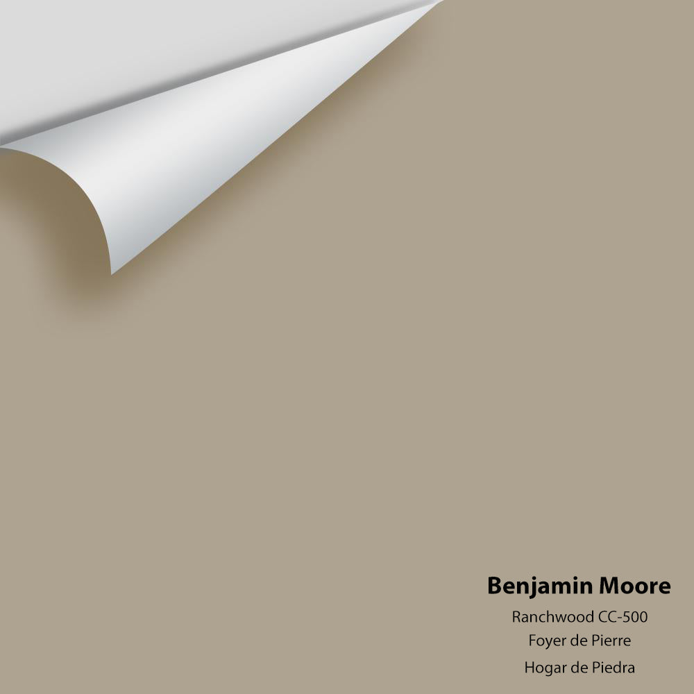 Digital color swatch of Benjamin Moore&#39;s Ranchwood CC-500 Peel &amp; Stick Sample available at Anderson Paint in Michigan.