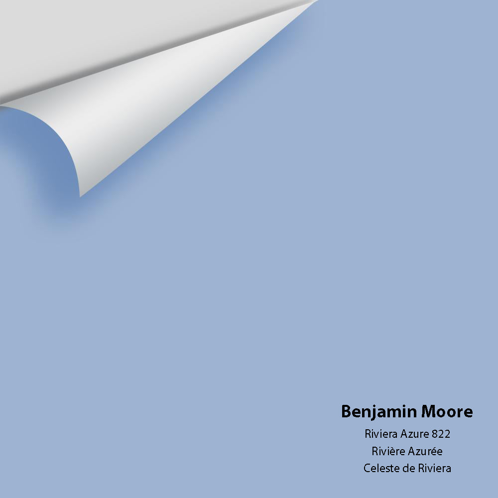 Digital color swatch of Benjamin Moore&#39;s Riviera Azure 822 Peel &amp; Stick Sample available at Anderson Paint in Michigan.