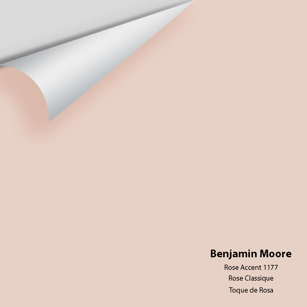 Digital color swatch of Benjamin Moore&#39;s Rose Accent 1177 Peel &amp; Stick Sample available at Anderson Paint in Michigan.