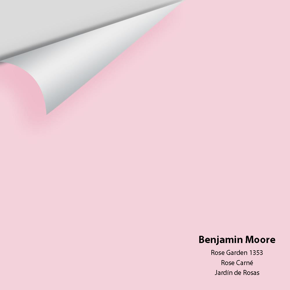 Digital color swatch of Benjamin Moore&#39;s Rose Garden 1353 Peel &amp; Stick Sample available at Anderson Paint in Michigan.