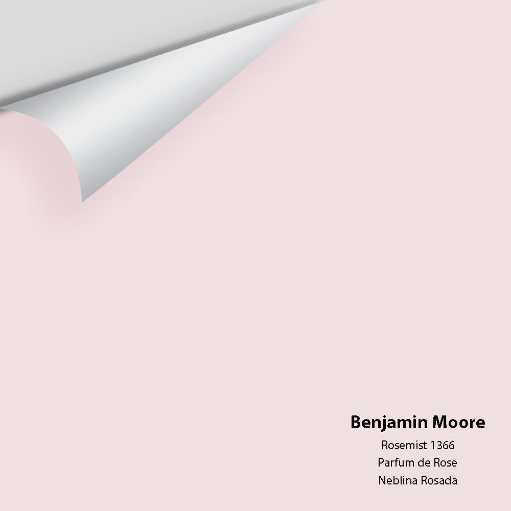 Digital color swatch of Benjamin Moore&#39;s Rosemist 1366 Peel &amp; Stick Sample available at Anderson Paint in Michigan.