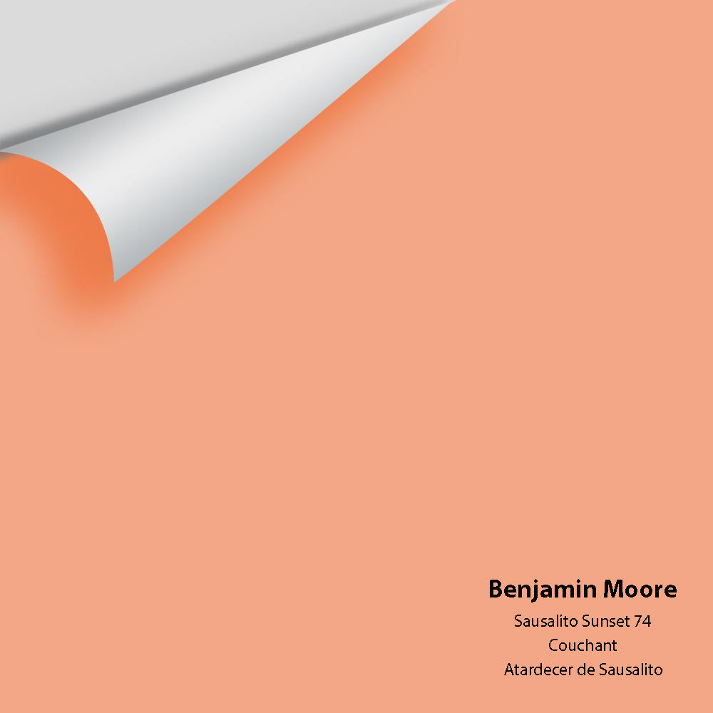 Digital color swatch of Benjamin Moore's Sausalito Sunset 74 Peel &amp; Stick Sample available at Anderson Paint in Michigan.