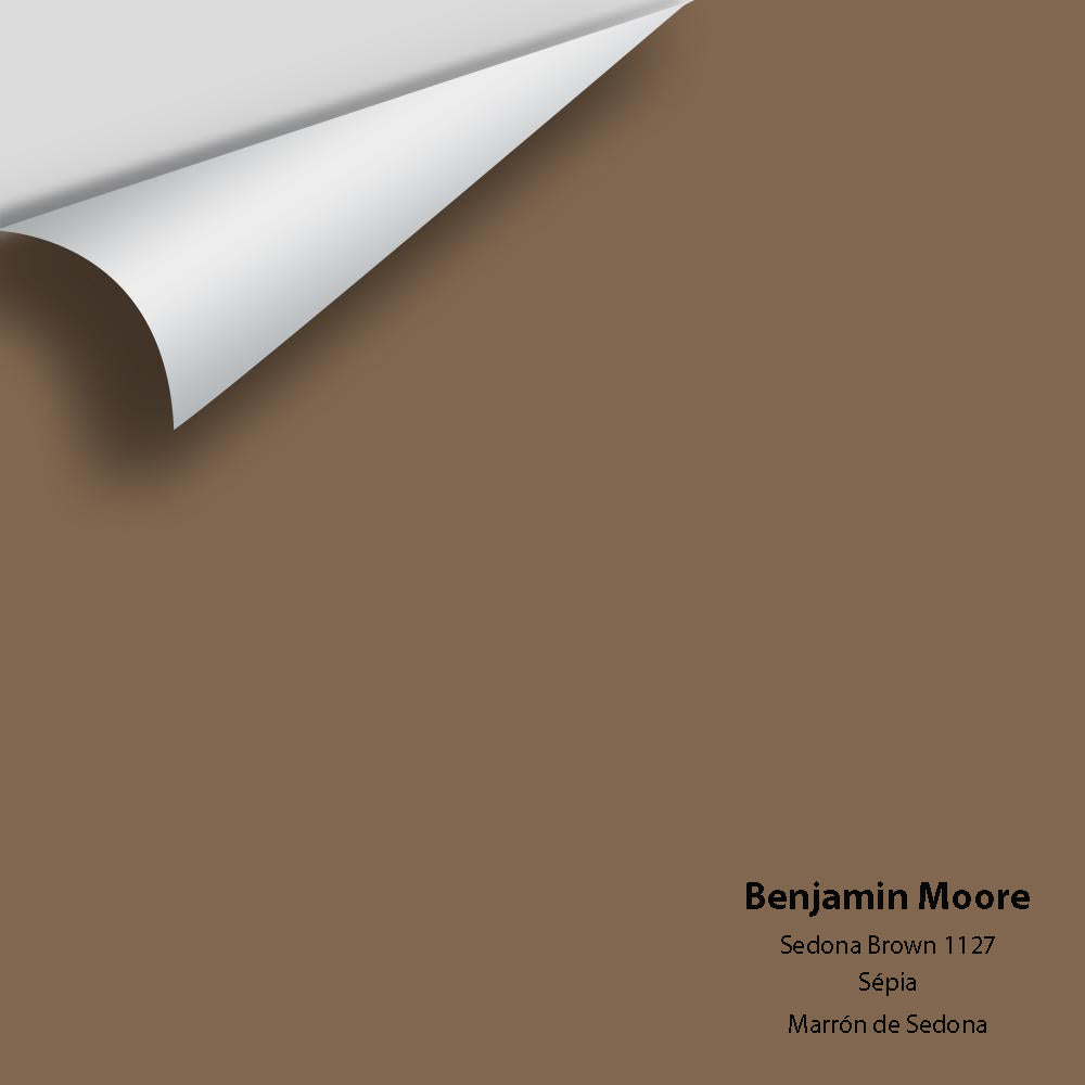 Digital color swatch of Benjamin Moore&#39;s Sedona Brown 1127 Peel &amp; Stick Sample available at Anderson Paint in Michigan.