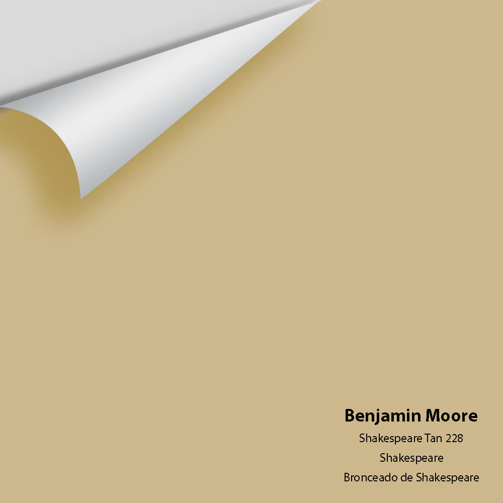Digital color swatch of Benjamin Moore&#39;s Shakespeare Tan 228 Peel &amp; Stick Sample available at Anderson Paint in Michigan.