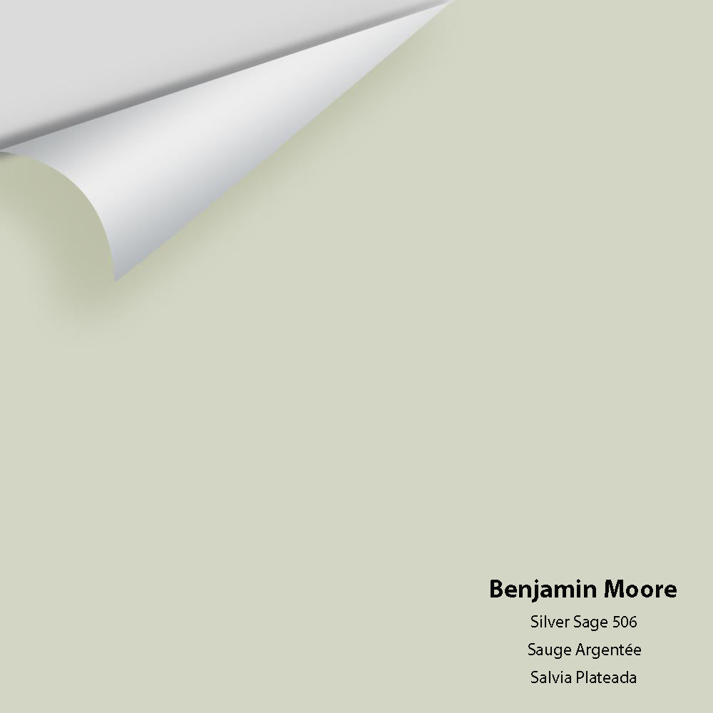 Digital color swatch of Benjamin Moore&#39;s Silver Sage 506 Peel &amp; Stick Sample available at Anderson Paint in Michigan.