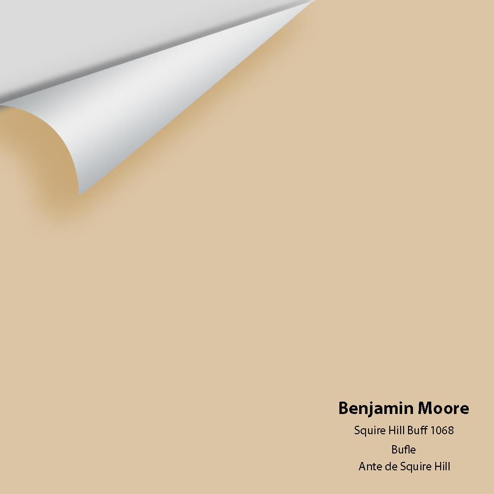 Digital color swatch of Benjamin Moore&#39;s Squire Hill Buff 1068 Peel &amp; Stick Sample available at Anderson Paint in Michigan.