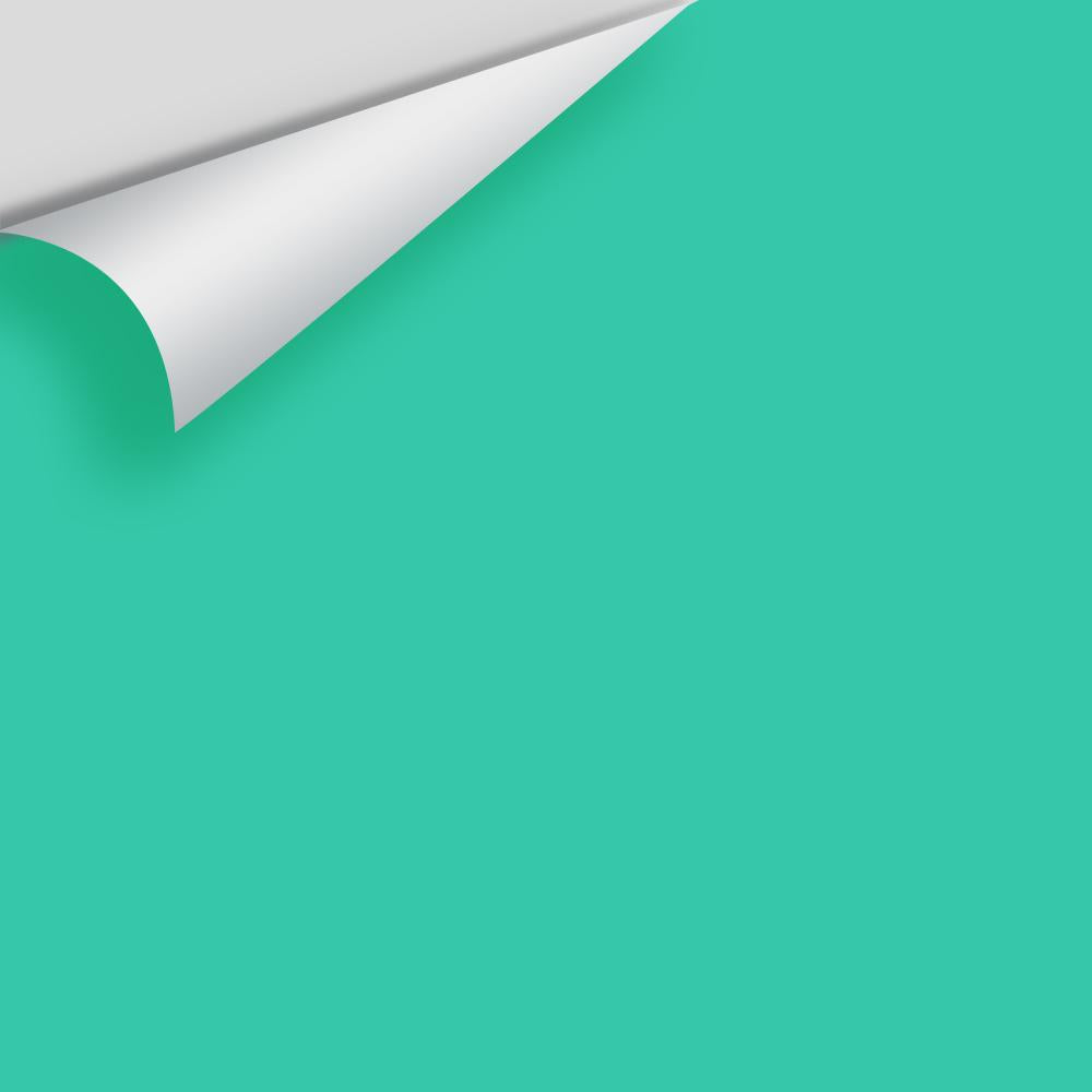 Digital color swatch of Benjamin Moore&#39;s Teal Blast 2039-40 Peel &amp; Stick Sample available at Anderson Paint in Michigan.