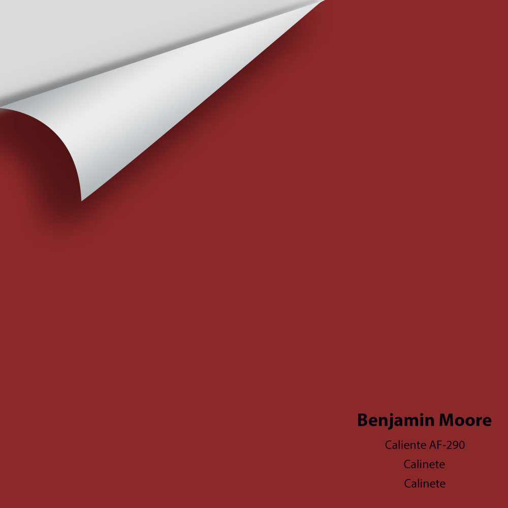 Digital color swatch of Benjamin Moore&#39;s Caliente AF-290 Peel &amp; Stick Sample available at Anderson Paint in Michigan.