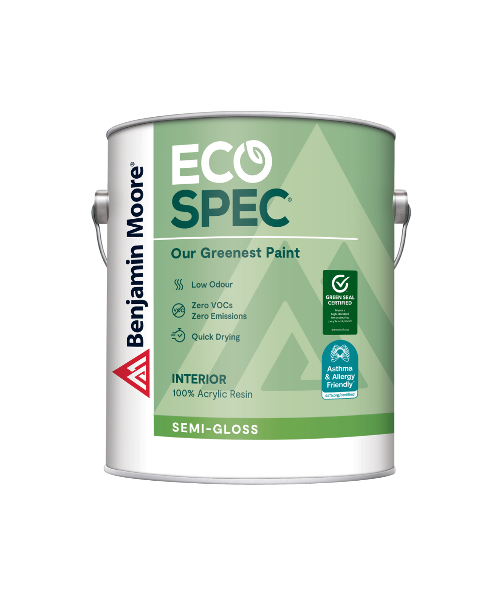 Benjamin Moore Eco Spec paint  Semi-Gloss available at Anderson Paints