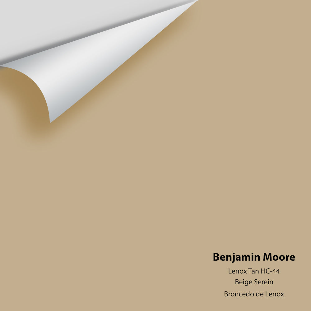 Digital color swatch of Benjamin Moore&#39;s Lenox Tan HC-44 Peel &amp; Stick Sample available at Anderson Paint in Michigan.