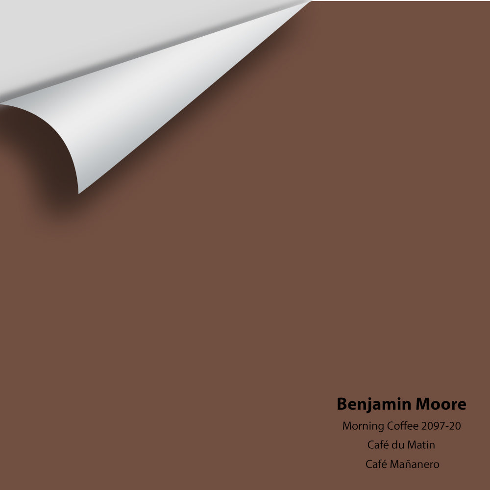 Digital color swatch of Benjamin Moore&#39;s Morning Coffee 2097-20 Peel &amp; Stick Sample available at Anderson Paint in Michigan.