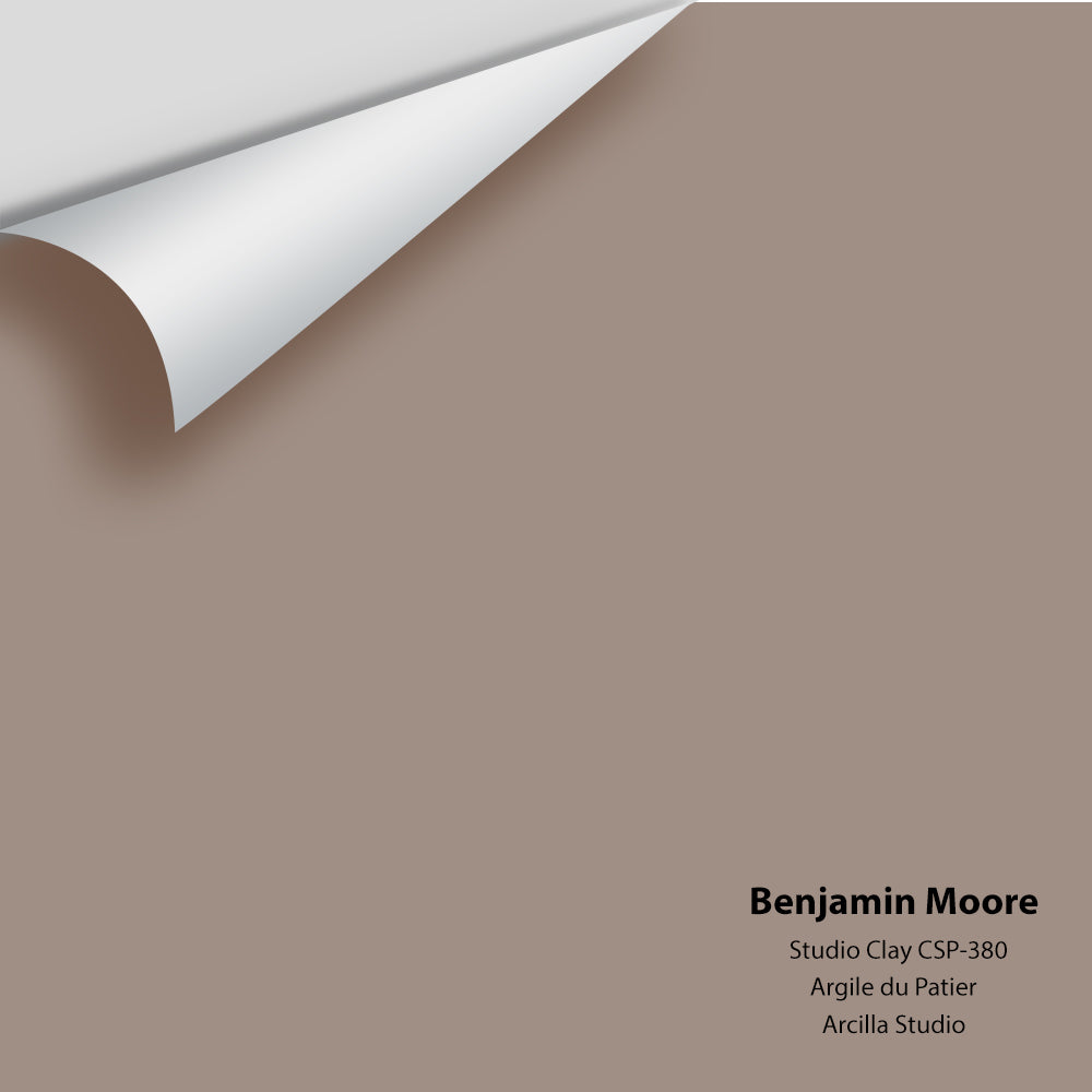 Digital color swatch of Benjamin Moore&#39;s Studio Clay CSP-380 Peel &amp; Stick Sample available at Anderson Paint in Michigan.