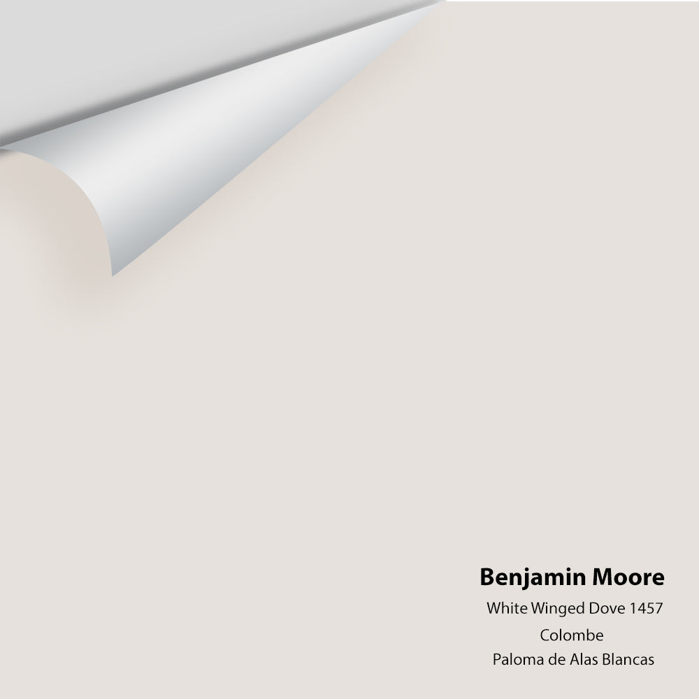 Digital color swatch of Benjamin Moore&#39;s White Winged Dove 1457 Peel &amp; Stick Sample available at Anderson Paint in Michigan.