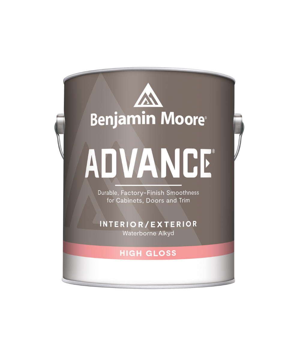 Benjamin Moore Advance Interior High Gloss, available at Anderson Paint Company in Ann Arbor Michigan.